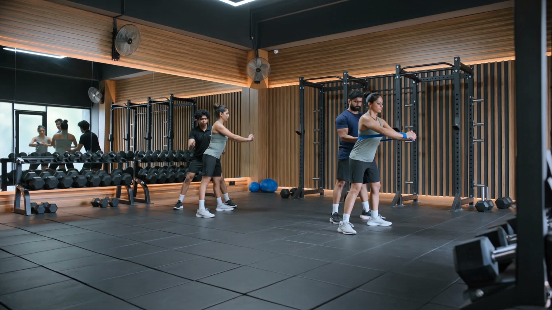 Gym training session